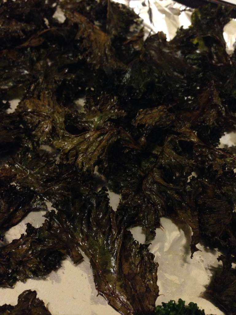 Dragon scales.  I mean baked kale chips.